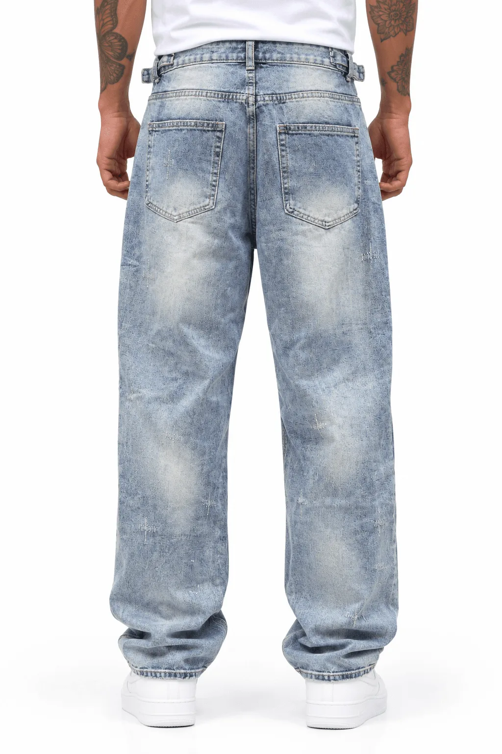 pantalon jeans rasgado cruz — vista alternativa