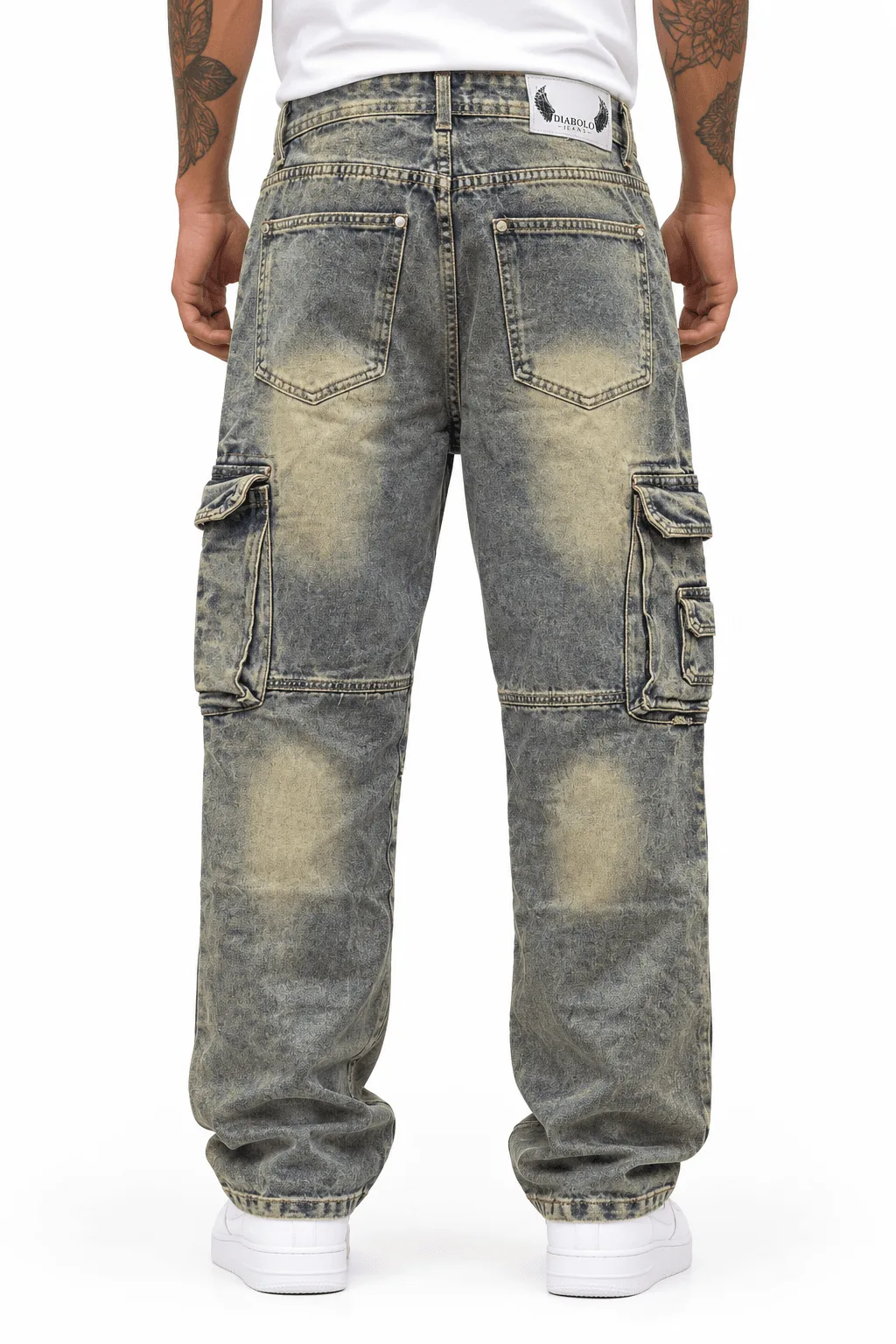 pantalon jeans acid cargo — vista alternativa